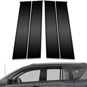 4pc Carbon Fiber Pillar Post Covers for 2017-2023 Jeep Compass