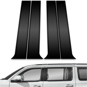 4pc Carbon Fiber Pillar Post Covers for 2022-2023 Jeep Wagoneer