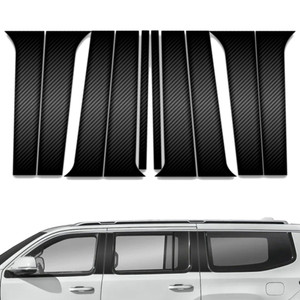 10pc Carbon Fiber Pillar Post Covers for 2022-2023 Jeep Wagoneer