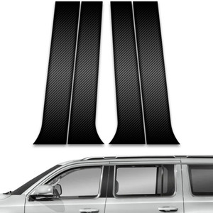 4pc Carbon Fiber Pillar Post Covers for 2022-2023 Jeep Grand Wagoneer