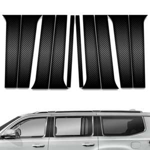 10pc Carbon Fiber Pillar Post Covers for 2022-2023 Jeep Grand Wagoneer