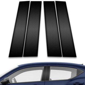 4pc Carbon Fiber Pillar Post Covers for 2008-2014 Dodge Avenger