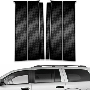 6pc Carbon Fiber Pillar Post Covers for 2004-2010 Dodge Durango