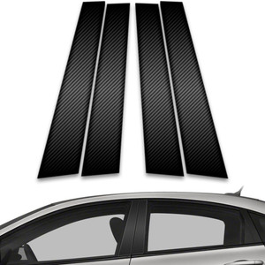4pc Carbon Fiber Pillar Post Covers for 2013-2023 Dodge Dart