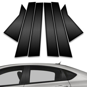6pc Carbon Fiber Pillar Post Covers for 2013-2023 Dodge Dart