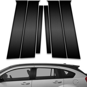 6pc Carbon Fiber Pillar Post Covers for 2007-2012 Dodge Caliber