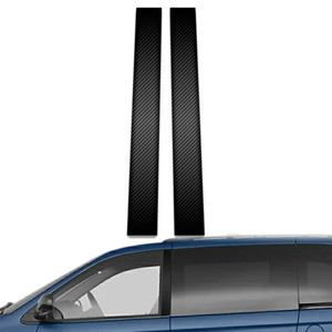 2pc Carbon Fiber Pillar Post Covers for 2000-2007 Dodge Caravan