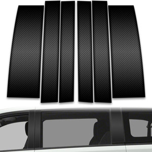 6pc Carbon Fiber Pillar Post Covers for 2008-2023 Dodge Grand Caravan