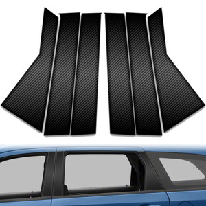 6pc Carbon Fiber Pillar Post Covers for 2009-2023 Dodge Journey