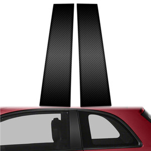 2pc Carbon Fiber Pillar Post Covers for 2010-2023 Fiat 500