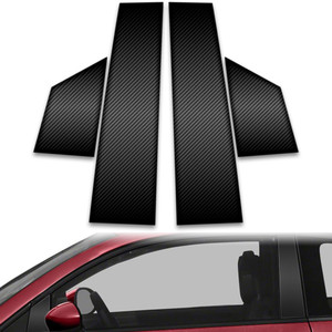 4pc Carbon Fiber Pillar Post Covers for 2011-2023 Fiat 500