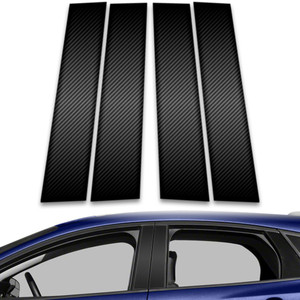 4pc Carbon Fiber Pillar Post Covers for 2012-2023 Ford Focus