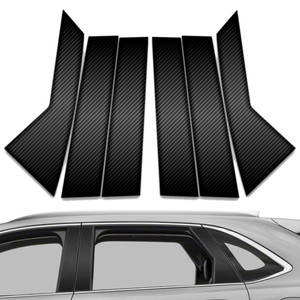 6pc Carbon Fiber Pillar Post Covers for 2015-2023 Ford Edge