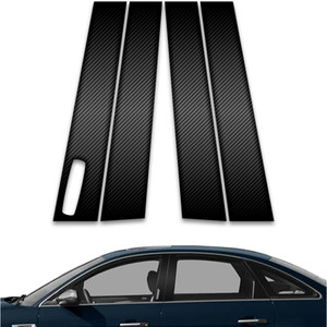 4pc Carbon Fiber Pillar Post Covers w/Keypad Cutout for 2008-2009 Ford Taurus
