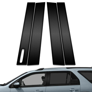 4pc Carbon Fiber Pillar Post Covers w/Keypad Cutout for 2008-2009 Ford Taurus X