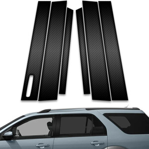 6pc Carbon Fiber Pillar Post Covers w/Keypad Cutout for 2008-2009 Ford Taurus X