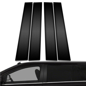 4pc Carbon Fiber Pillar Post Covers for 2007-2014 Ford Edge