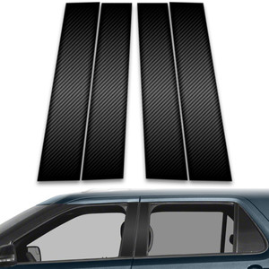 4pc Carbon Fiber Pillar Post Covers for 2011-19 Ford Explorer