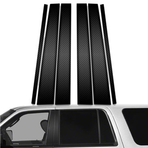 6pc Carbon Fiber Pillar Post Covers for 1997-2017 Ford Expedition