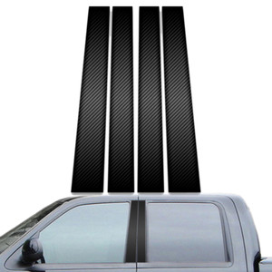 4pc Carbon Fiber Pillar Post Covers for 2000-2003 Ford F-150 Crew Cab