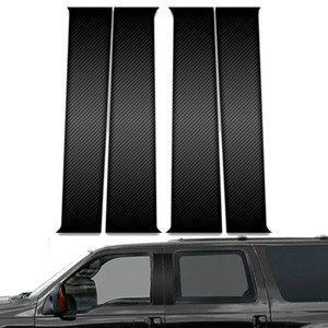4pc Carbon Fiber Pillar Post Covers for 2000-2009 Ford Excursion