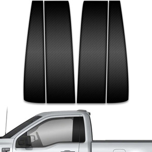 4pc Carbon Fiber Pillar Post Covers for 2023 Ford F-150 Regular Cab