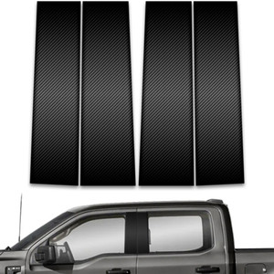 4pc Carbon Fiber Pillar Post Covers for 2023 Ford F-150 Crew Cab