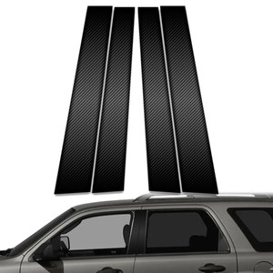 4pc Carbon Fiber Pillar Post Covers for 2008-2012 Ford Escape