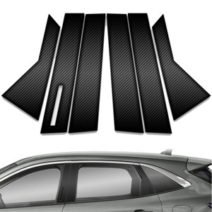 6pc Carbon Fiber Pillar Post Covers w/Keypad Cutout for 2020-2023 Ford Escape