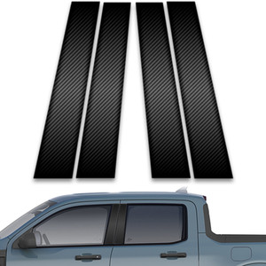 4pc Carbon Fiber Pillar Post Covers for 2021-2023 Ford Maverick