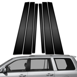 6pc Carbon Fiber Pillar Post Covers for 2003-2008 Honda Pilot