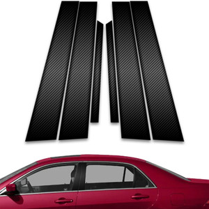 6pc Carbon Fiber Pillar Post Covers for 2003-2007 Honda Accord