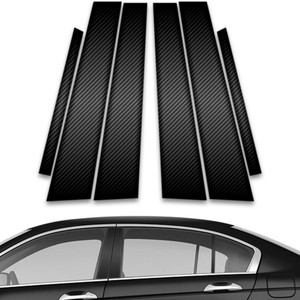 6pc Carbon Fiber Pillar Post Covers for 2008-2012 Honda Accord