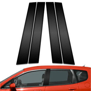 4pc Carbon Fiber Pillar Post Covers for 2001-2008 Honda Fit