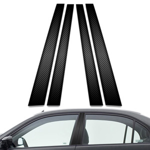 4pc Carbon Fiber Pillar Post Covers for 2001-2006 Honda Civic