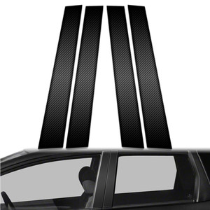 4pc Carbon Fiber Pillar Post Covers for 2009-2014 Honda Fit
