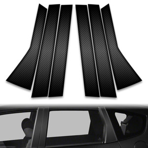 6pc Carbon Fiber Pillar Post Covers for 2009-2014 Honda Fit