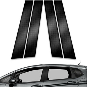 4pc Carbon Fiber Pillar Post Covers for 2015-2023 Honda Fit