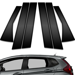 6pc Carbon Fiber Pillar Post Covers for 2015-2023 Honda Fit