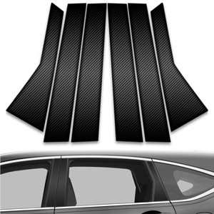 6pc Carbon Fiber Pillar Post Covers for 2012-2016 Honda CR-V
