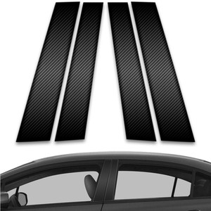4pc Carbon Fiber Pillar Post Covers for 2012-2015 Honda Civic