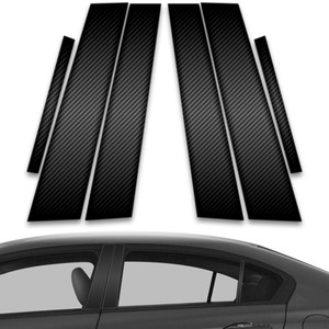 6pc Carbon Fiber Pillar Post Covers for 2012-2015 Honda Civic