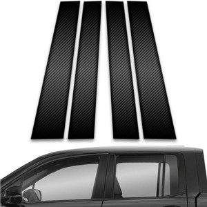 4pc Carbon Fiber Pillar Post Covers for 2017-2023 Honda Ridgeline