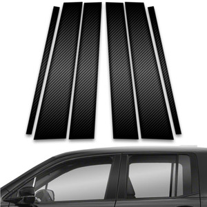 8pc Carbon Fiber Pillar Post Covers for 2017-2023 Honda Ridgeline