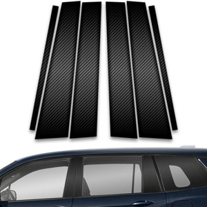 6pc Carbon Fiber Pillar Post Covers for 2019-2023 Honda Passport