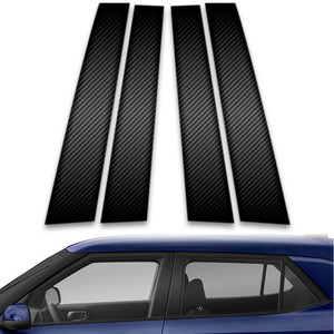 4pc Carbon Fiber Pillar Post Covers for 2012-2017 Hyundai Elantra GT