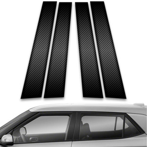 4pc Carbon Fiber Pillar Post Covers for 2020-2023 Hyundai Venue