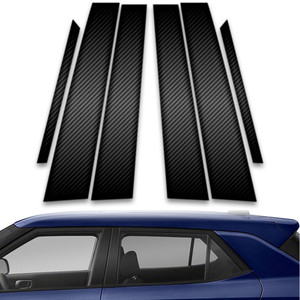 6pc Carbon Fiber Pillar Post Covers for 2012-2017 Hyundai Elantra GT