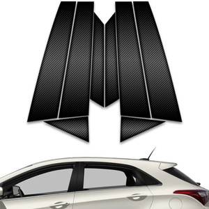 8pc Carbon Fiber Pillar Post Covers for 2012-2017 Hyundai Elantra GT