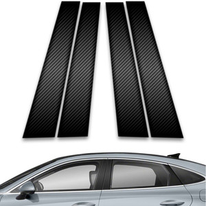 4pc Carbon Fiber Pillar Post Covers for 2020-2023 Hyundai Sonata